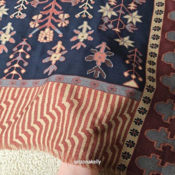 The Met Wool Soft Square Scarf Earth Tones Metropolitan Museum of Art - Picture 11 of 16